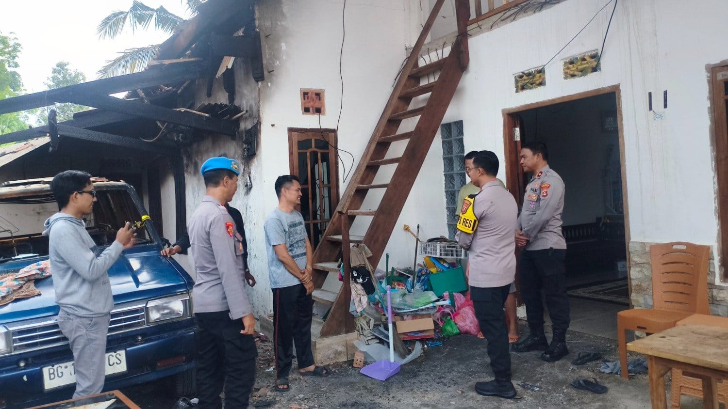 Korban Kebakaran Talang Sako Dapat Perhatian Kapolres Prabumulih