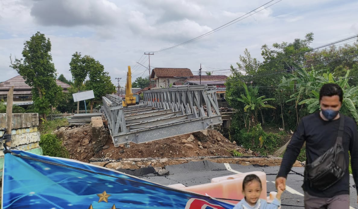 Jembatan Bailey di Prabumulih Dikebut, Akses Warga Segera Normal