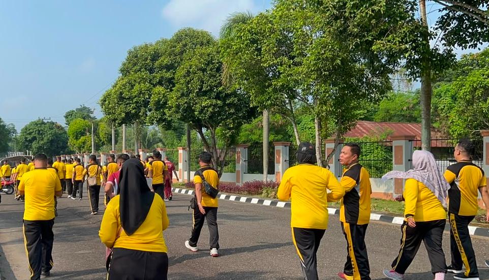 Polres Prabumulih Fokus Pembinaan SDM, Personel Over Weight Jalani Program Kebugaran