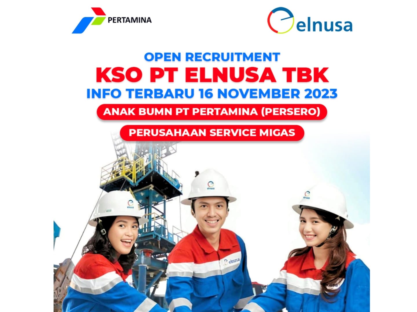 Perusahaan Migas KSO PT Elnusa Tbk Buka Lowongan Kerja, Buruan Daftar!