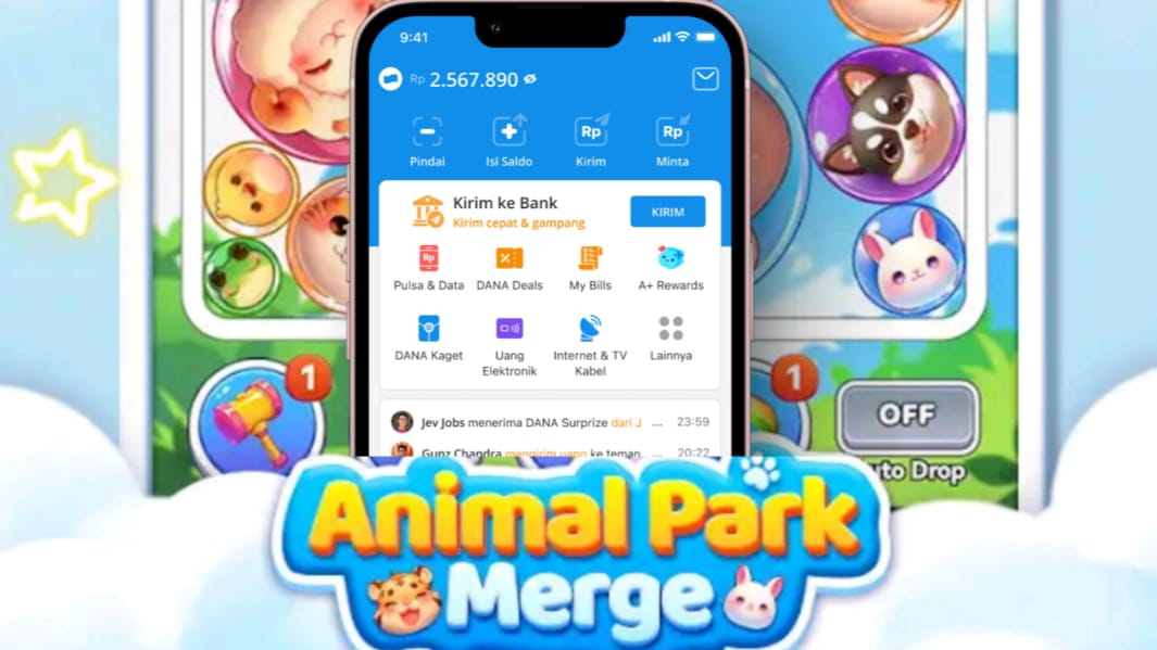 Cara Mudah Dapat Saldo DANA Gratis Rp10.000 dari Game Animal Park Merge