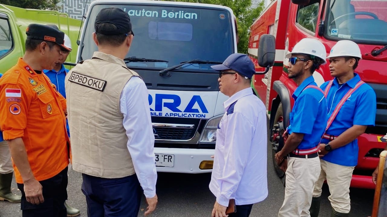 Perumda Tirta Raja Siaga 24 Jam, Siapkan Armada Tangki Air Hadapi Karhutla di OKU