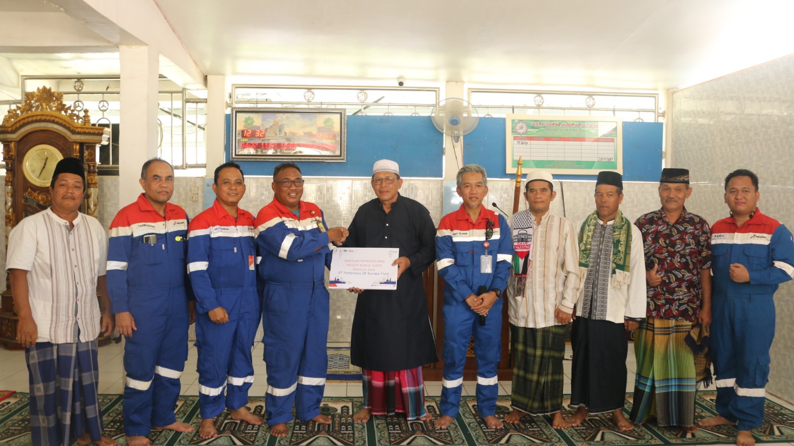 Pertamina EP Ramba Field Berikan Dukungan Pembangunan Masjid Nurul Huda