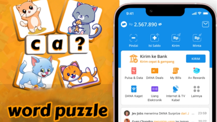 Cara Mudah Dapatkan Saldo DANA Rp 200.000 Gratis Tanpa Ribet Melalui Word Puzzle