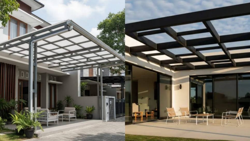Cara Memilih Rangka Kanopi Terbaik: Besi Hollow vs Baja Ringan