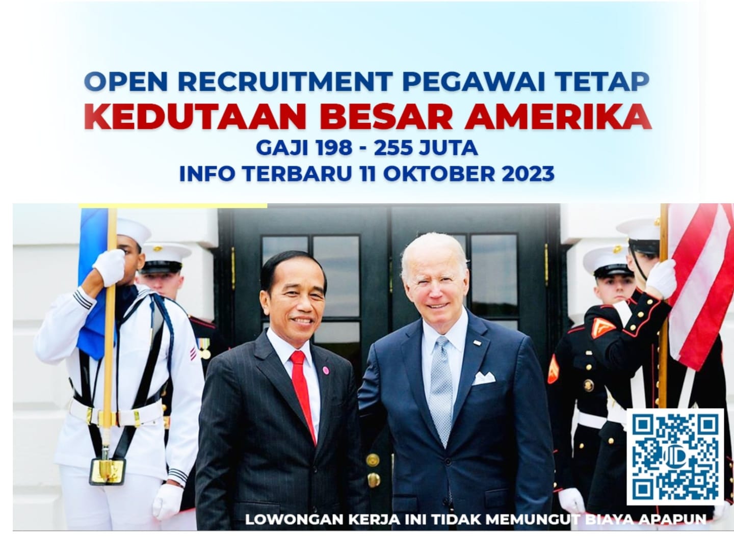 Lowongan Kerja Duta Besar Amerika Serikat Buka Peluang Pegawai Tetap, Gaji Ratusan Juta, Daftar Disini