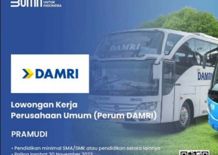 Perusahaan Umum Damri Buka Lowongan Kerja untuk Lulusan SMA, Deadline 30 November 