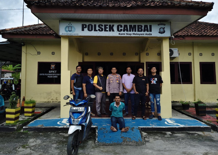 Polsek Cambai Amankan Pelaku Penggelapan Motor di Prabumulih