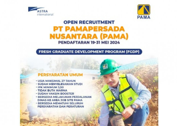 PT Pamapersada Nusantara Buka Lowongan Bussines Development Officer, Deadline 31 Mei