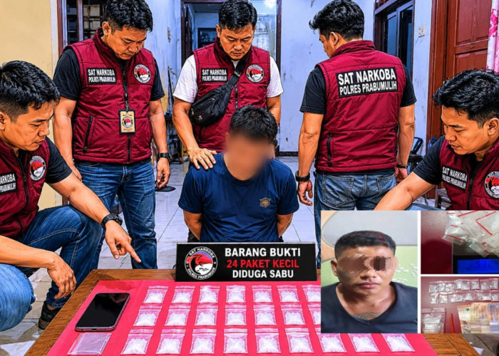 Pria di Prabumulih Diciduk Saat Paketkan Sabu di Rumah Kosong, 24 Paket Siap Edar Disita