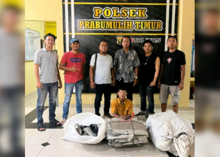 Pencuri Atap Kanopi di Prabumulih Dibekuk, Aksinya Terbongkar Berkat Laporan Warga