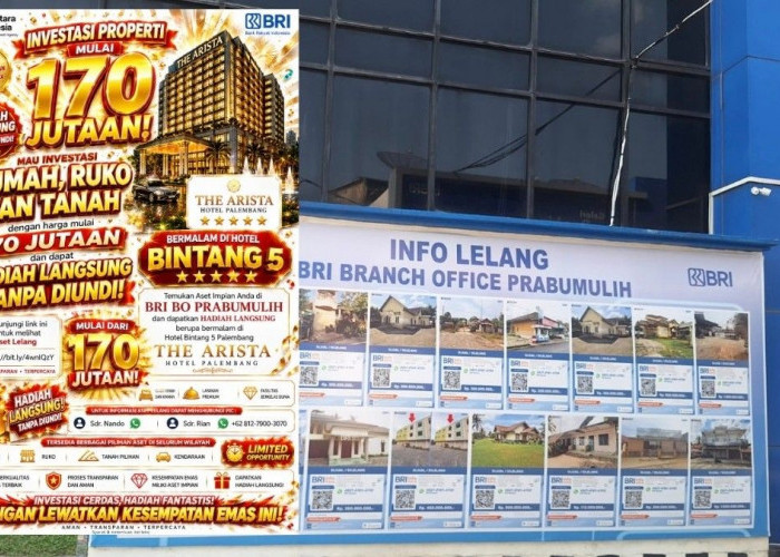 BRI Prabumulih Jual Properti Mulai Rp170 Jutaan, Bonus Menginap di Hotel Berbintang 