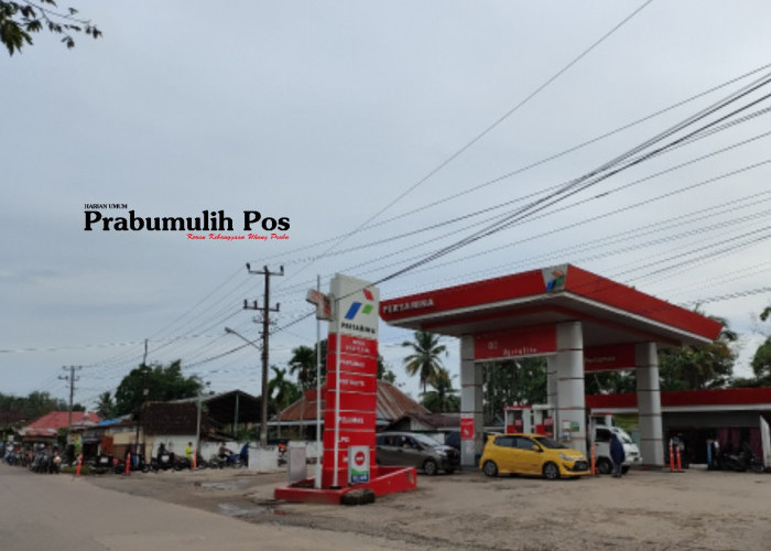 BBM Turun, Antrian SPBU di Kota Prabumulih Makin Panjang 