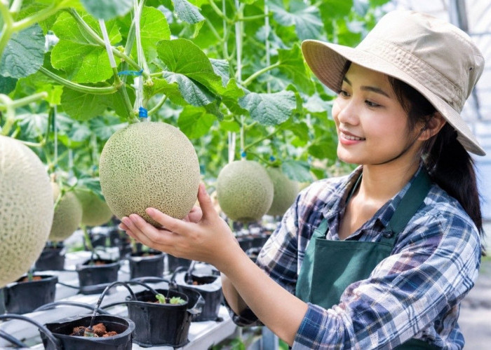 Melon Bisa Ditanam di Lahan Sempit? Ini Panduan Budidaya Hidroponik dari Bibit hingga Panen