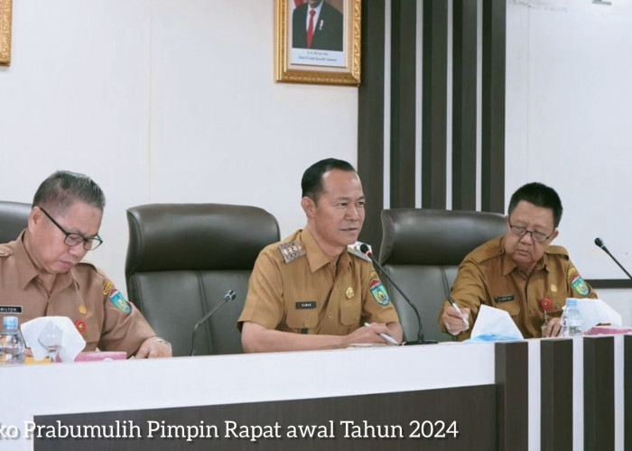 Masuk Kerja Perdana Tahun 2024 Diawali Rapat, Pj Wako Prabumulih Kumpulkan Pejabat 