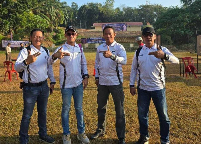 Empat Personel Polres Prabumulih Berlaga di Kejuaraan Menembak Kapolda Sumsel Cup 202