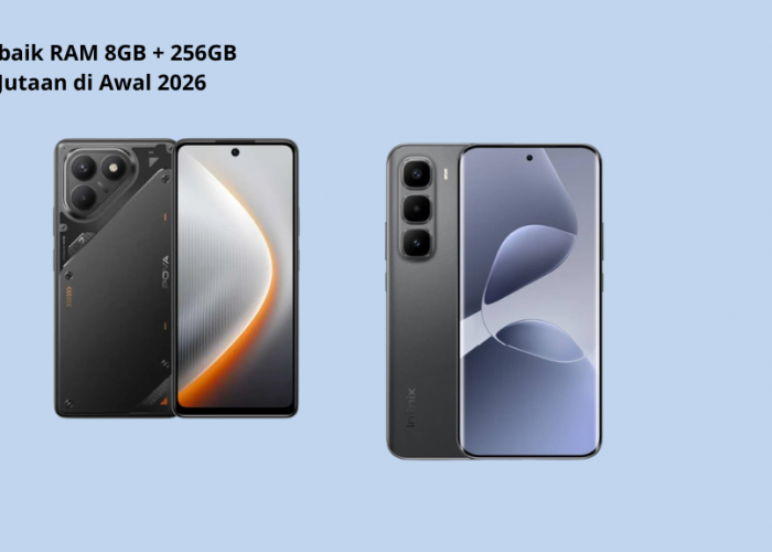 5 HP Terbaik RAM 8GB + 256GB Harga 2 Jutaan di Awal 2026, Spesifikasi Gahar & Baterai Super!