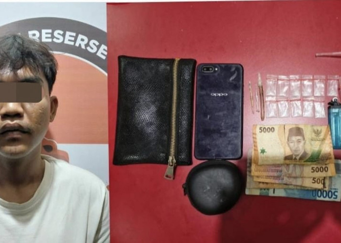 Satresnarkoba Polres Prabumulih Amankan Buruh 24 Tahun, 11 Paket Sabu Seberat 2,30 Gram Disita