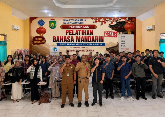 Pendaftar Capai 244 Orang, Disnaker Prabumulih Tambah Kuota Pelatihan Mandarin Gratis