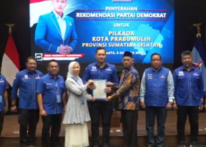 Hasil Survei Paling Tinggi, Partai Demokrat Dukung Hj Ngesti Ridho - Mat Amin : Maju Pilkada Prabumulih 2024