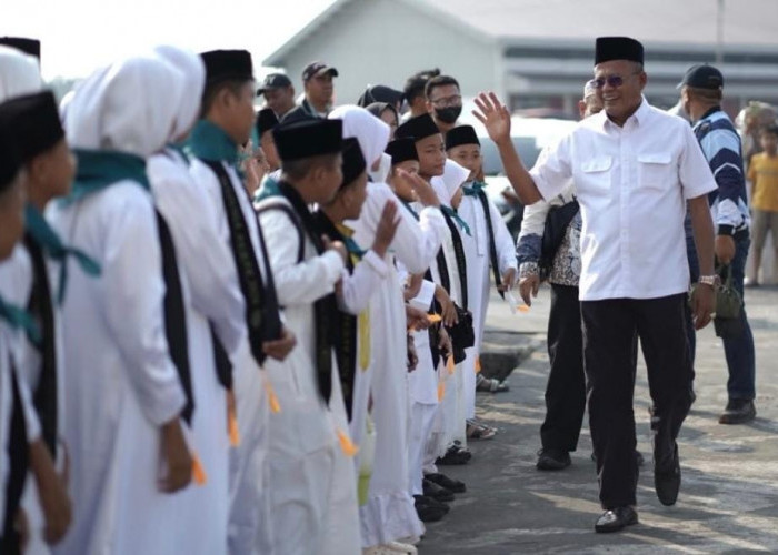 400 Santri Prabumulih Dilepas Ikuti Tasyakuran Akbar BKPRMI Sumsel 2026