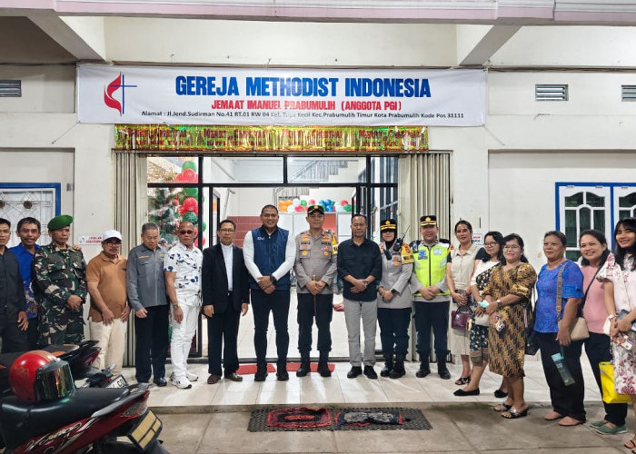 Natal 2025 di Prabumulih Aman, Forkopimda Lakukan Patroli Gabungan