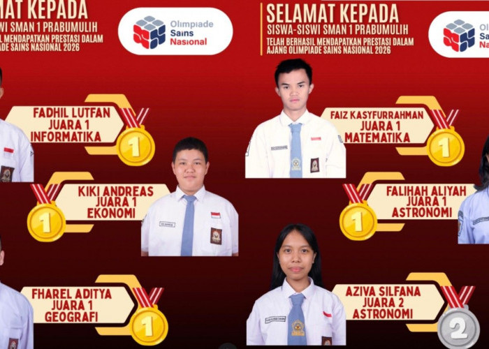 Daftar Siswa SMAN 1 Prabumulih yang Lolos OSN-P 2026, Raih Juara di Berbagai Bidang
