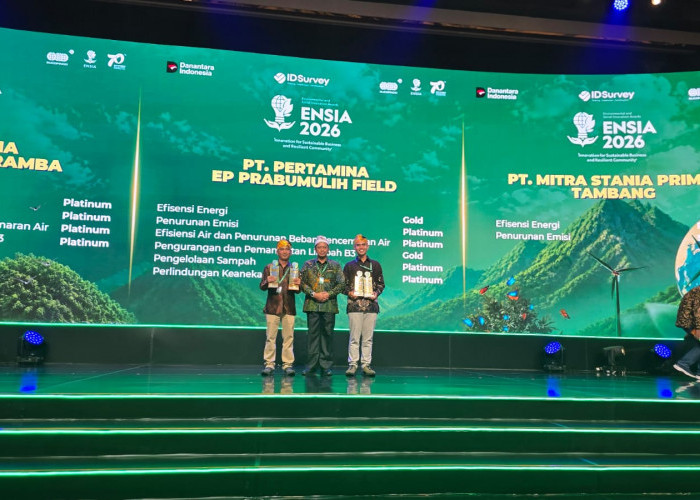 Pertamina EP Prabumulih Field Sabet 6 Penghargaan ENSIA 2026, Empat Kategori Raih Platinum