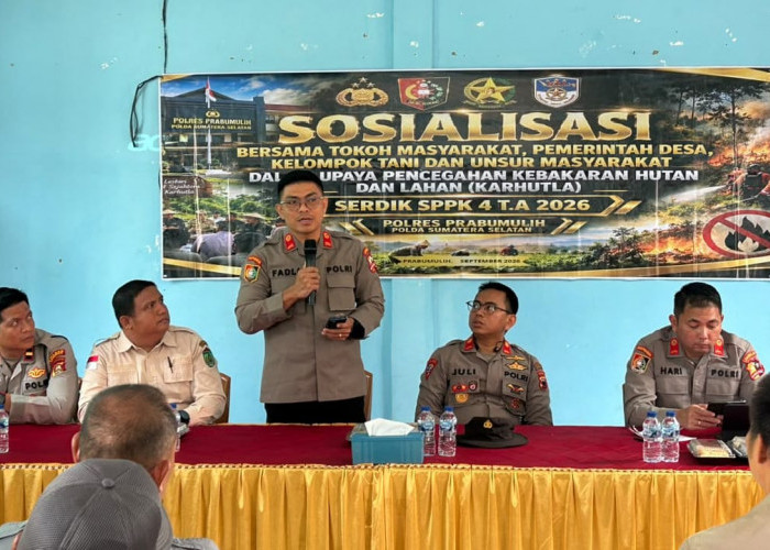 Serdik SPPK IV Bersama Polsek RKT Ajak Warga Kemang Tanduk Waspada Karhutla