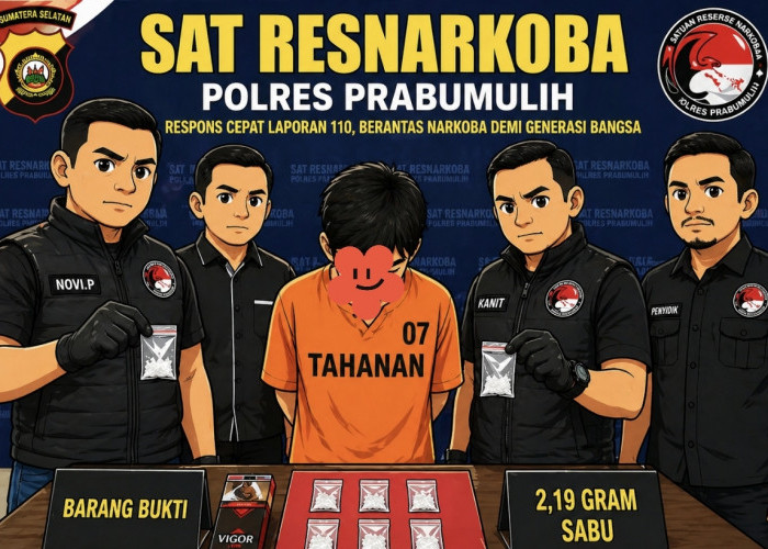 Polres Prabumulih Ringkus Pemuda 18 Tahun, Sabu Disembunyikan dalam Kotak Rokok