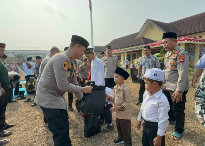 Usai Shalat Istisqa dan Maulid Nabi, Polres Prabumulih Tebar Kepedulian