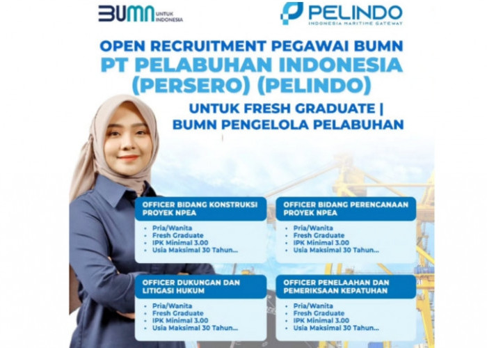 Buruan Daftar! Pelindo Buka Lowongan 4 Posisi di Rekrutmen Bersama BUMN 2025