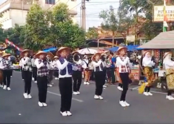 Pesona Marching Band Gema Nada SMPN 4 Prabumulih Jadi Sorotan