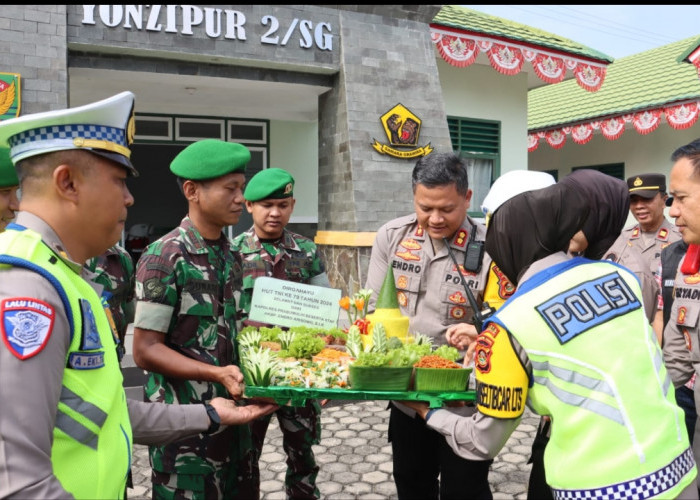 Memperkuat Sinergi, Kapolres Prabumulih Kunjungi Markas TNI dalam HUT ke-79