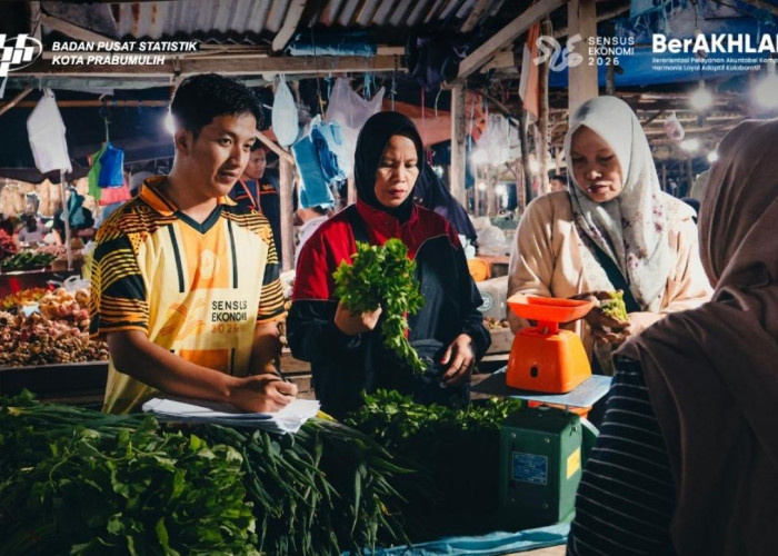 BPS Prabumulih Jemput Bola, Pedagang Pasar Subuh Jadi Sasaran Sensus Ekonomi 2026