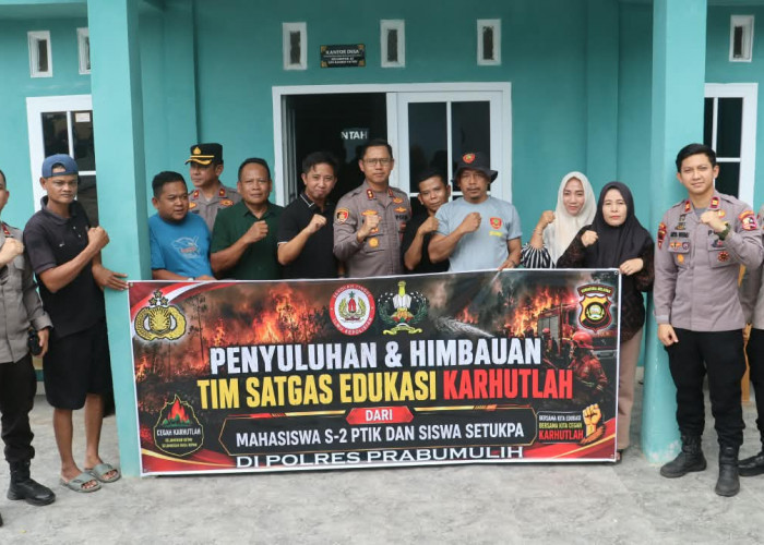 Cegah Karhutla, Polres Prabumulih Edukasi Warga Desa Karangan