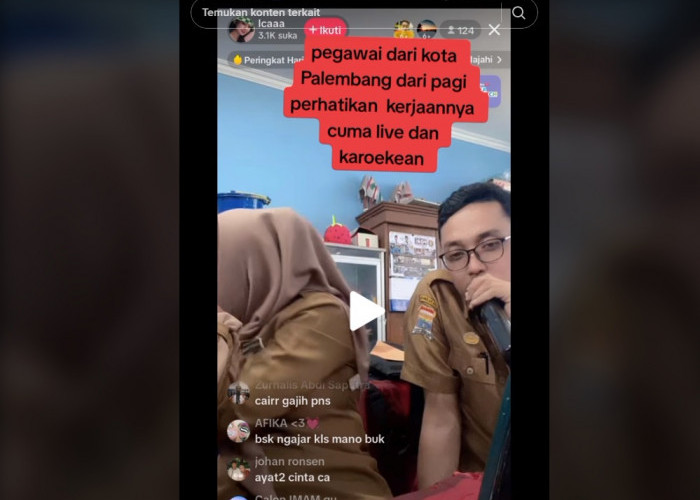Viral PNS di Palembang Live TikTok Sambil Karokean di Jam Kerja, Bikin Netizen Geram!