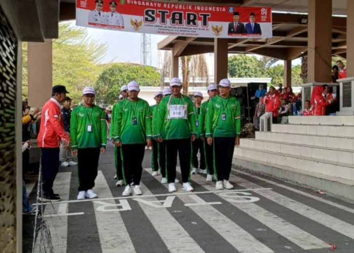Semarak HUT RI ke-81, MAN 1 Prabumulih Tampil Meriah di Lomba Gerak Jalan