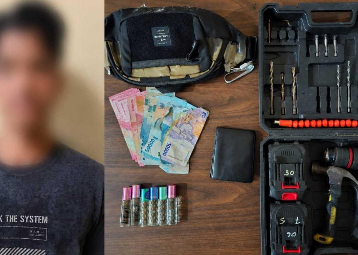 Bobol Ruko di Prabumulih, Pria 24 Tahun Diciduk Polisi, Parfum dan Mesin Bor Disita