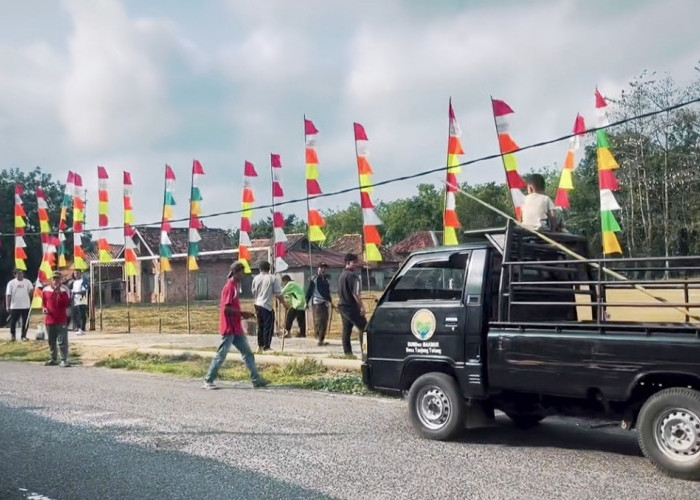 Sambut HUT RI ke-81, Kades Tanjung Telang Ajak Warga Kibarkan Merah Putih Selama Agustus