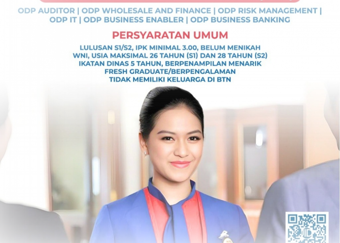 Bank BTN Buka Lowongan Besar Besaran Untuk Fresh Graduate, Ayo Buruan Daftar