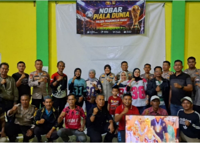 Nobar Piala Dunia 2026 di Sidogede, Polres Prabumulih Pererat Silaturahmi dengan Warga