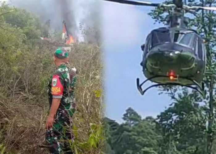 Helikopter Milik TNI AD Jatuh di Bandung, Kru Alami Luka-Luka