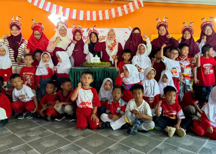 Semarak HUT RI ke-81, TK Buah Hati Prabumulih Gelar Lomba Seru Bersama Orang Tua dan Guru