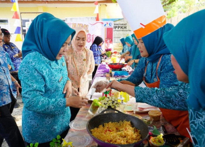 PKK Prabumulih Utara Adu Kreasi Lewat Lomba Masak Nasi Goreng