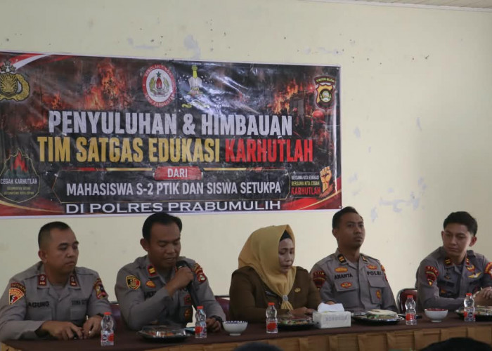 Cegah Karhutlahbun, Tim Satgas Polri Edukasi Warga Prabumulih Timur