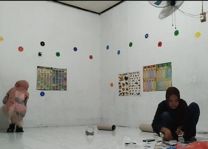 PAUD/TK Al Khawarizmi Percantik Kelas dengan Origami, Ciptakan Suasana Belajar yang Ceria