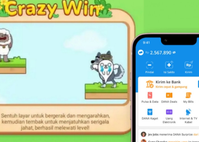 Main Game Crazy Win Bisa Dapat Saldo DANA Rp400 Ribu Tanpa Deposit, Begini Caranya!