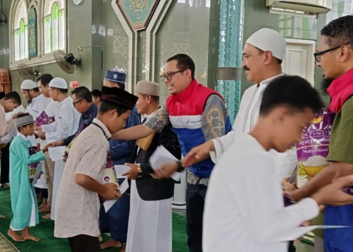 PHR Zona Rokan Gelar Doa Bersama, Santuni Anak Yatim di Masjid Darussalam