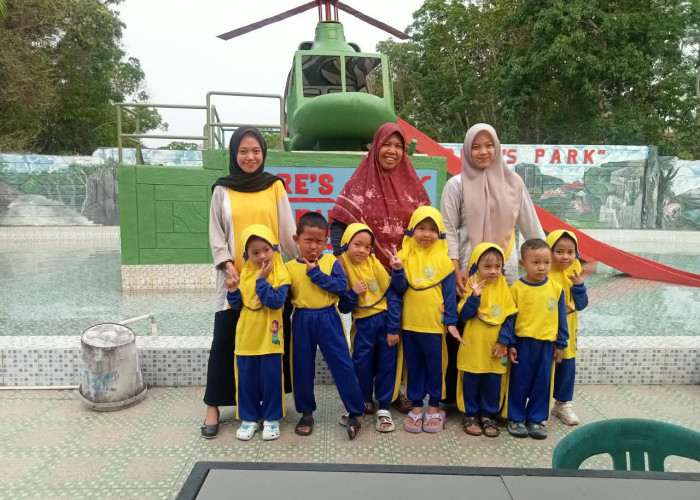 Bukan di Sindur Park, Siswa TK IT Shoutul Quran Prabumulih Asyik Berenang di Rere Water Park